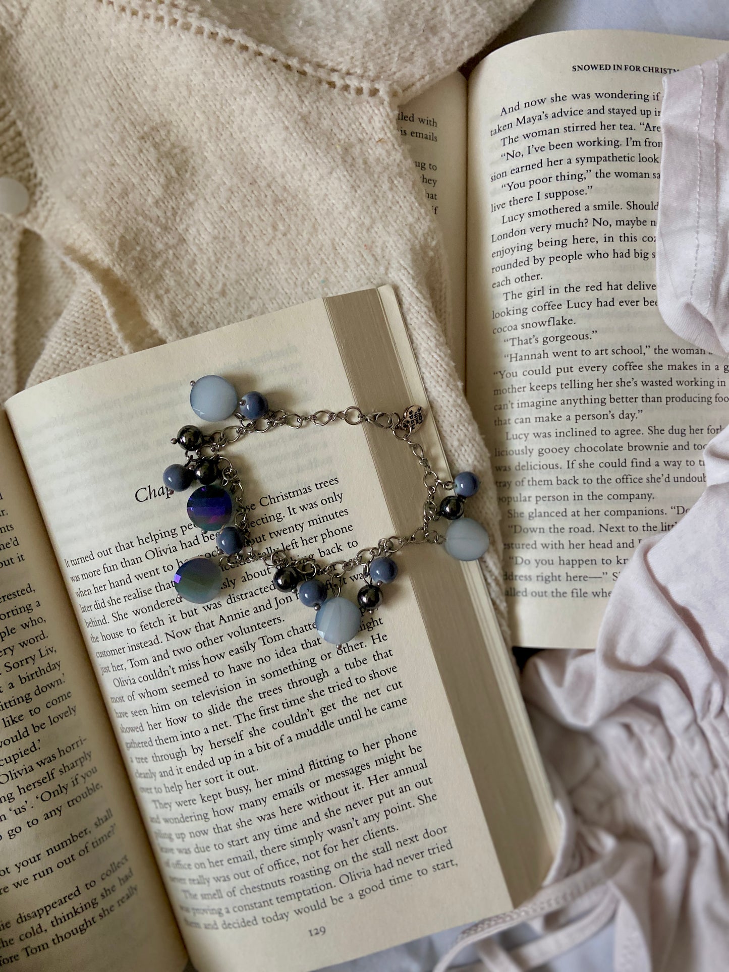 Blue Beaded Charm Bracelet | From the Rack | Curated Secondhand Styles | Grace Thrifts | Wasilla, AK