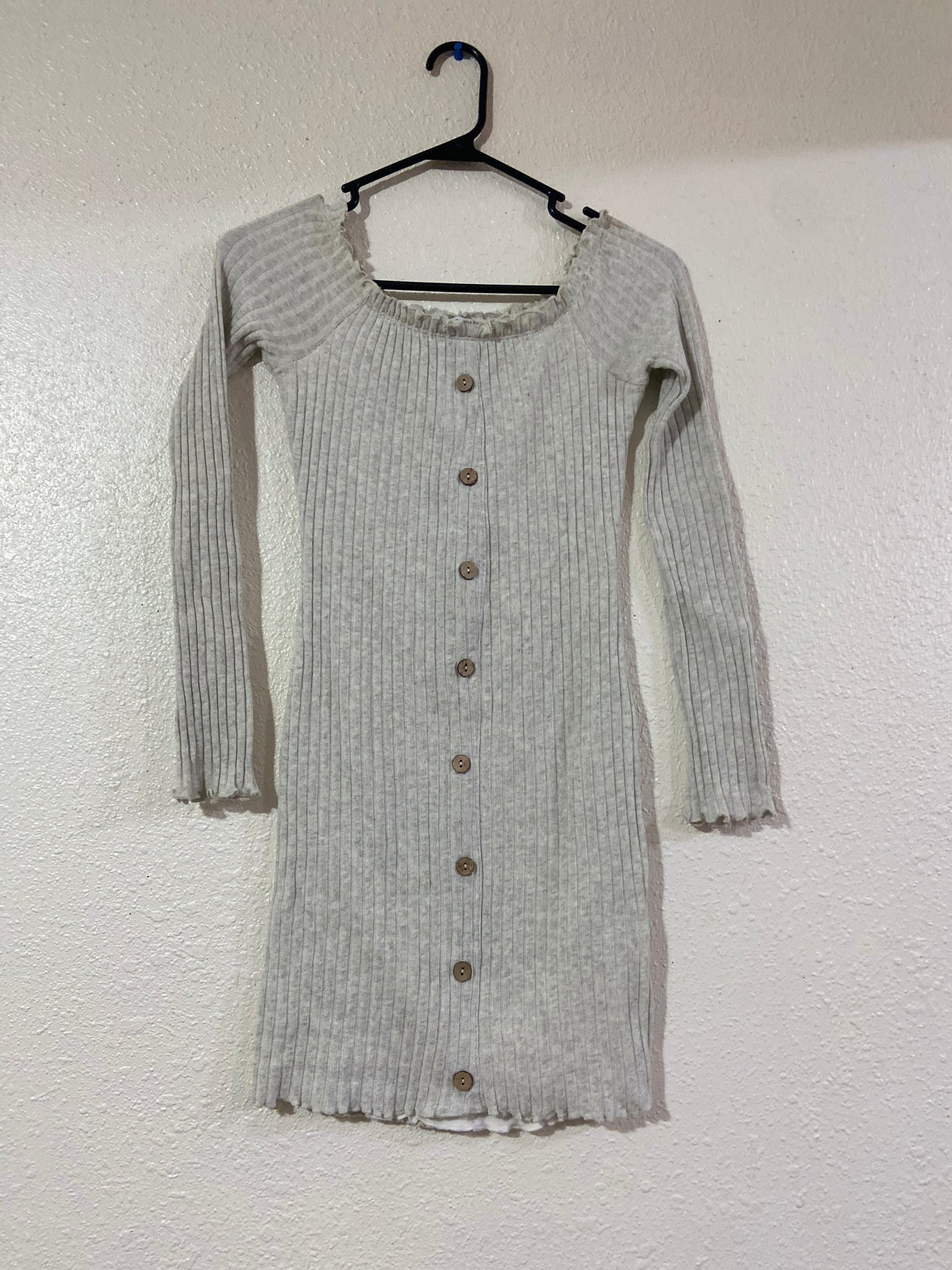 Light Grey Long Sleeve Sweater Dress | From the Rack | Grace Thrifts | Curated Secondhand Styles | Located in Wasilla, AK