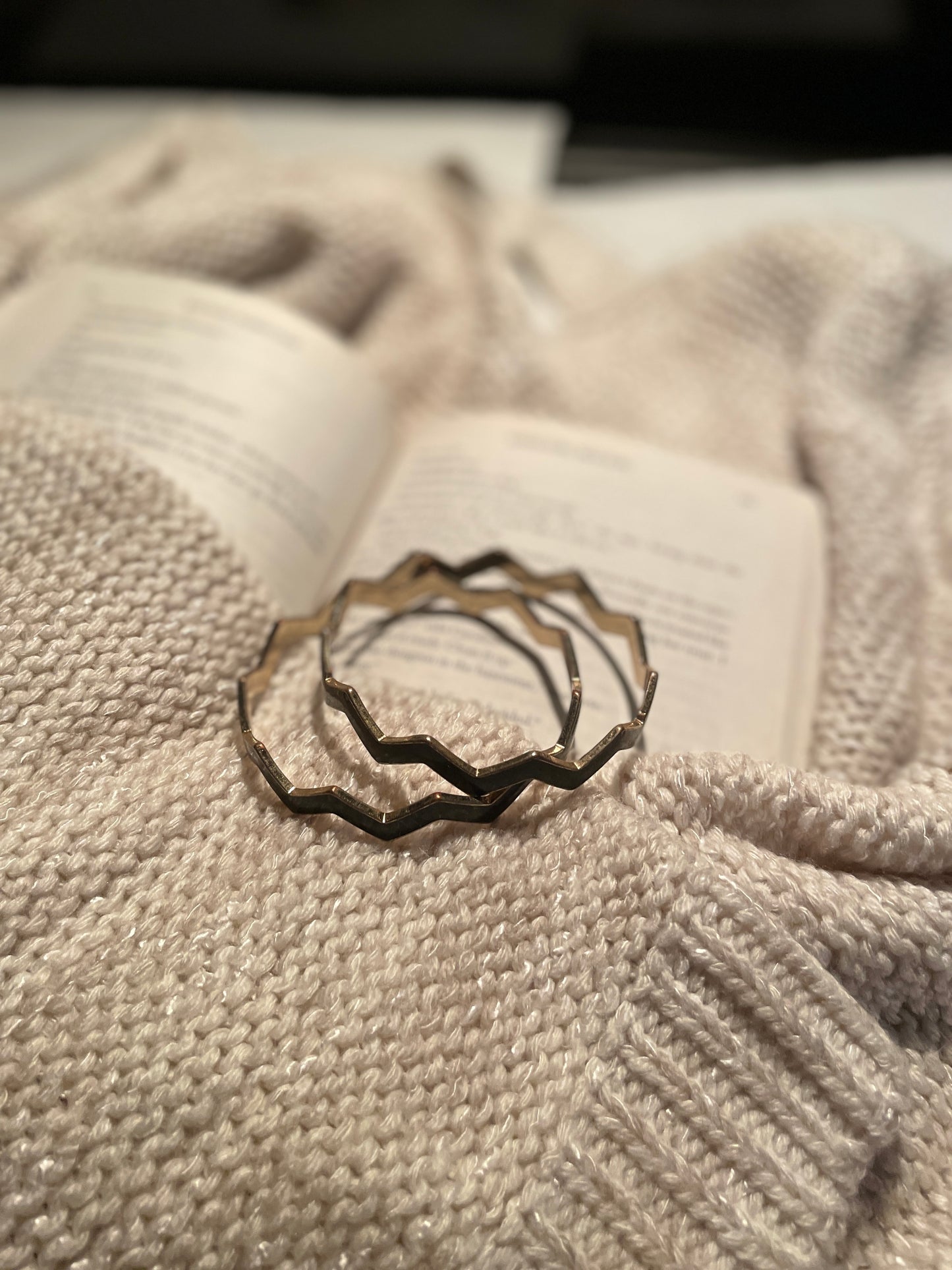 Black Chevron Cuff | From the Rack | Grace Thrifts