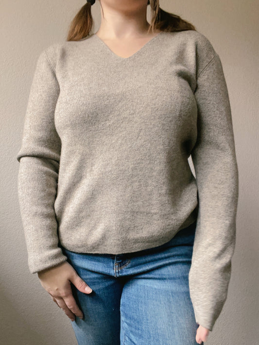 Grey Merino Wool Sweater | From the Rack | Grace Thrifts