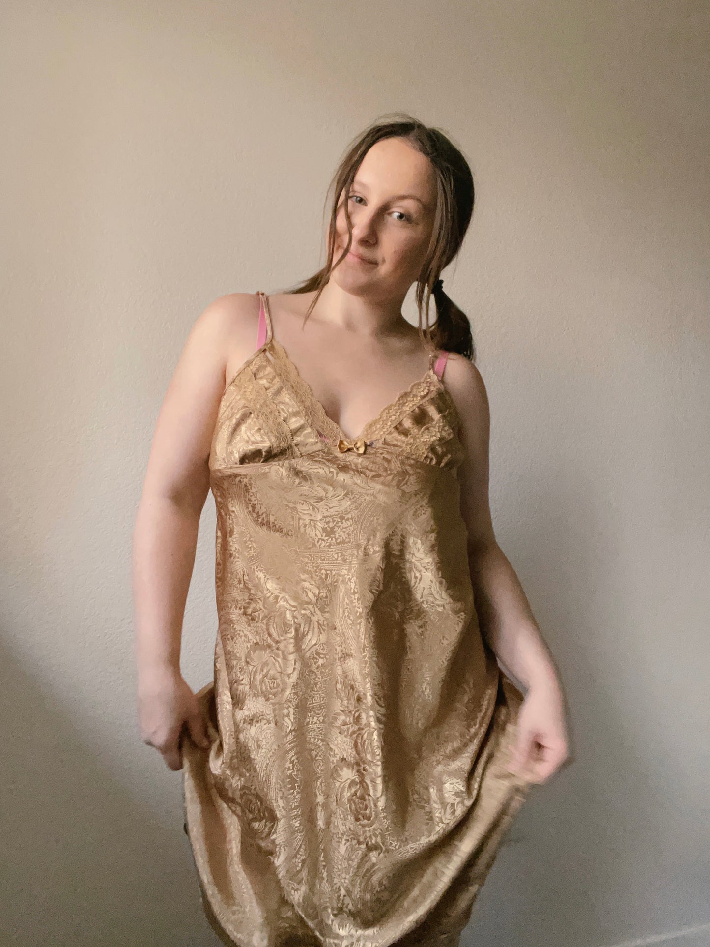 Golden Goddess Slip Dress | From the Rack | Grace Thrifts