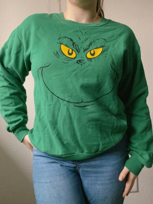 Green Grinch Crewneck | From the Rack | Grace Thrifts