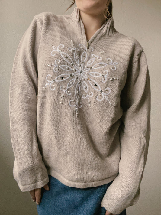 Sparkling Snowflake Sweatshirt | From the Rack | Grace Thrifts