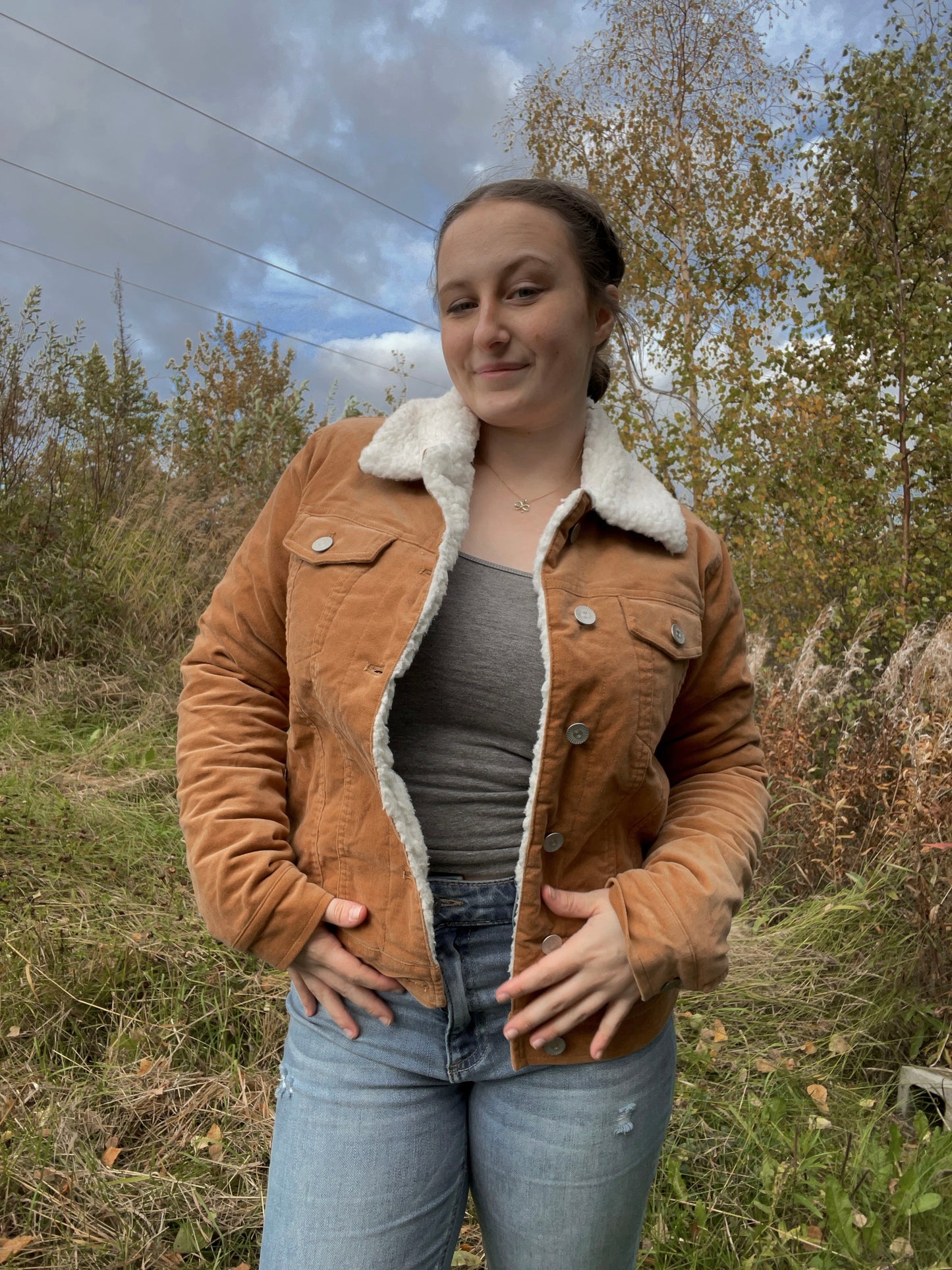 Burnt Orange Sherpa Lined Jacket | From the Rack | Curated Secondhand Styles | Grace Thrifts | Wasilla, AK