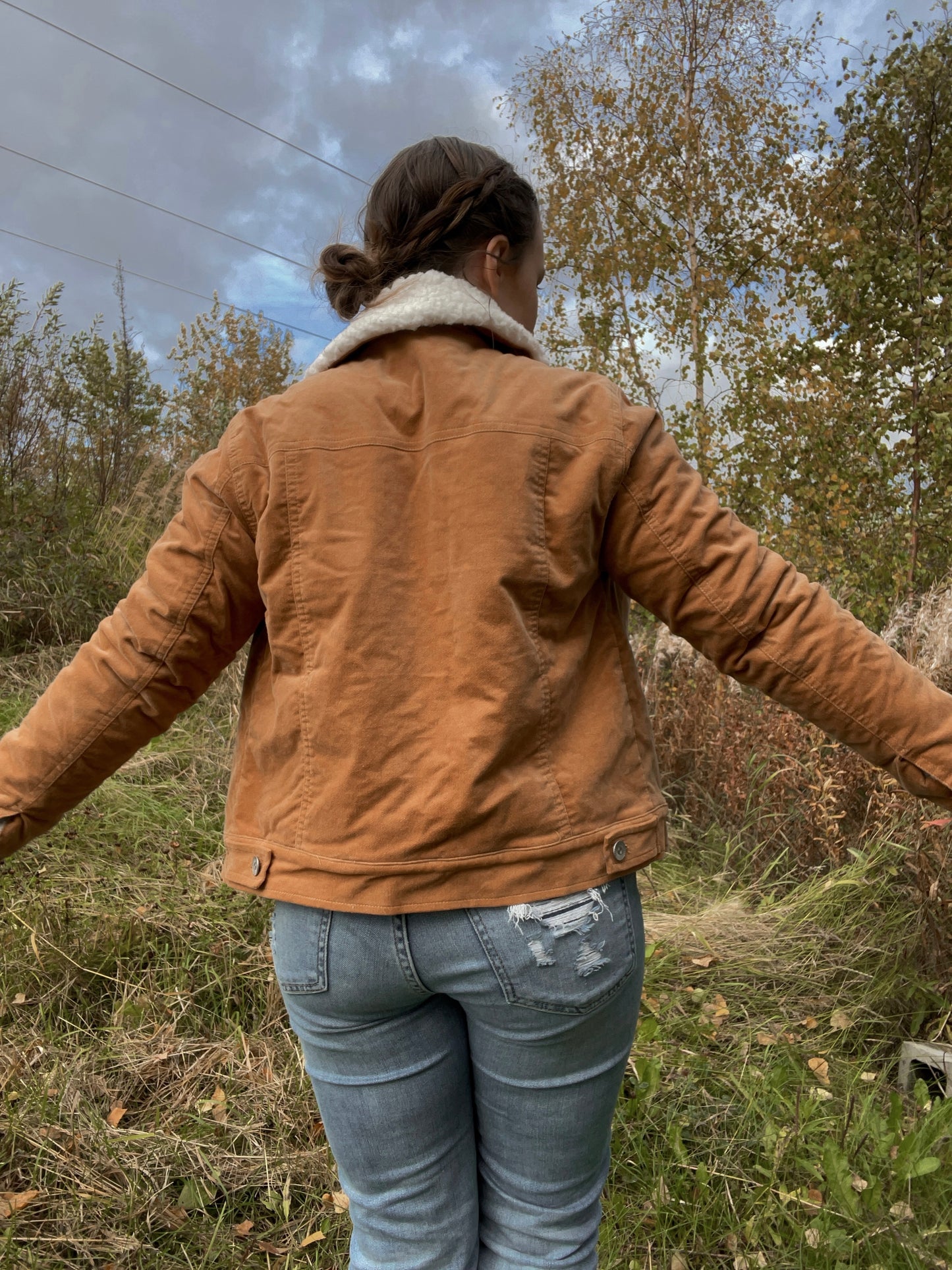 Burnt Orange Sherpa Lined Jacket | From the Rack | Curated Secondhand Styles | Grace Thrifts | Wasilla, AK