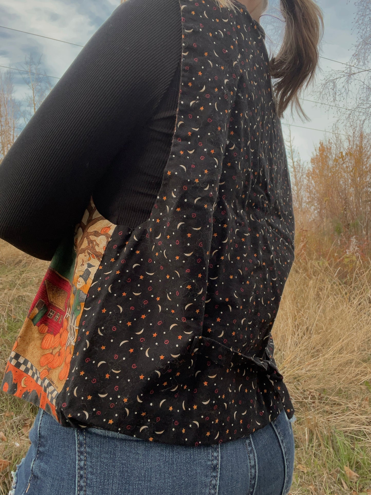Handmade Pumpkin Patch Vest | From the Rack | Curated Secondhand Styles | Grace Thrifts | Wasilla, AK