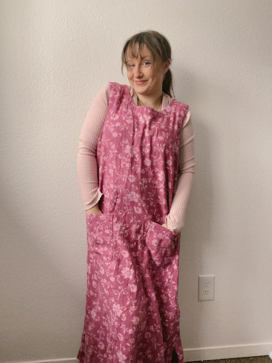 Hot Pink Artistry Denim Dress | From the Rack | Grace Thrifts