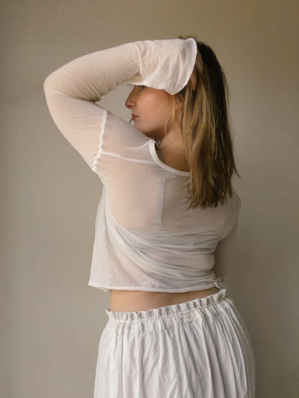 Thin White Layering Long Sleeve