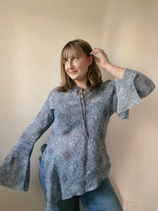 Periwinkle Paisley Fairy Top