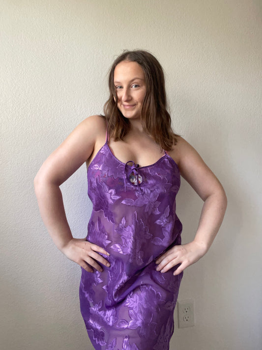 Sheer Lilac Slip Dress
