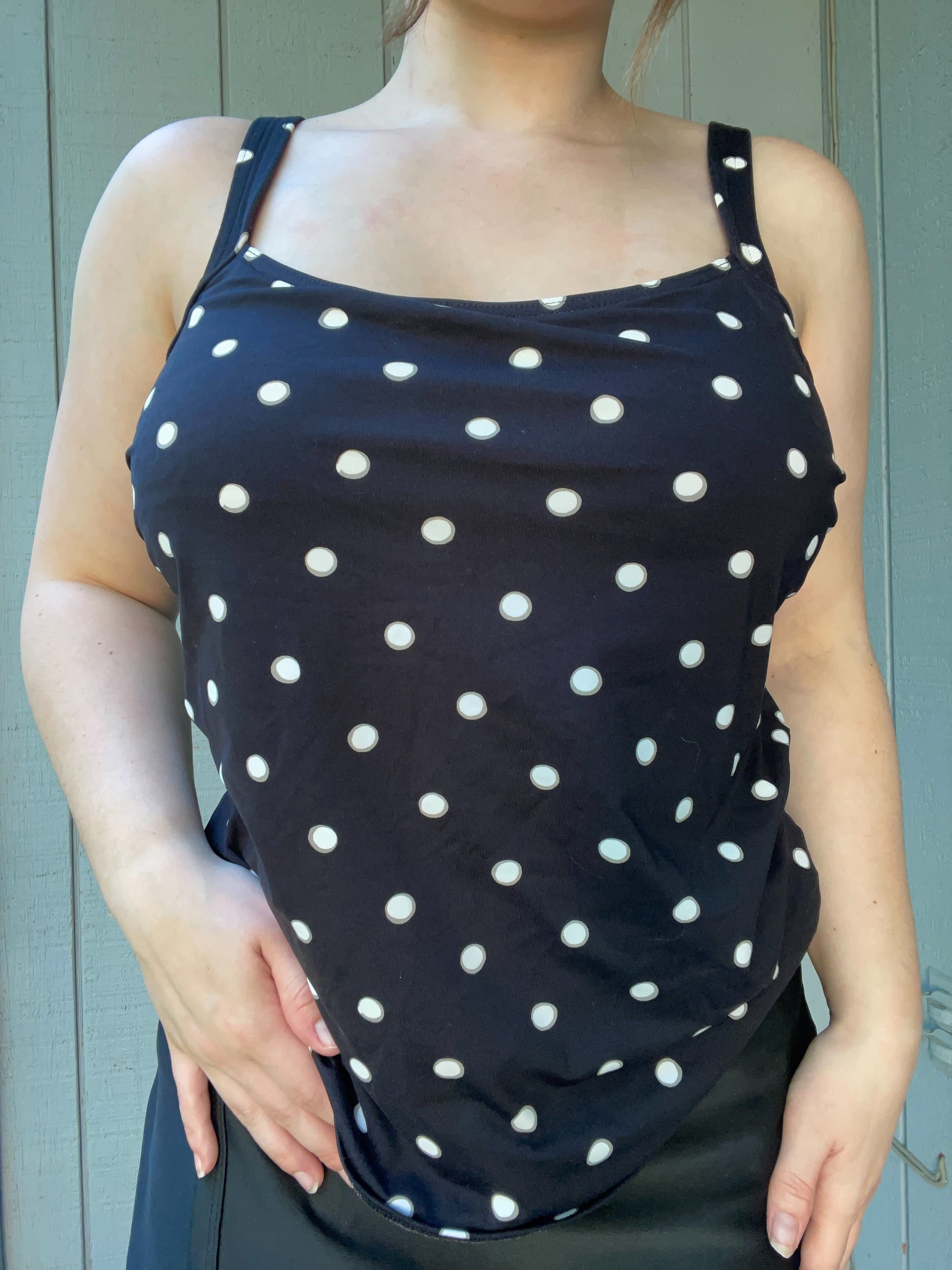 Polka Dot Tankini Swim Top | From the Rack | Grace Thrifts
