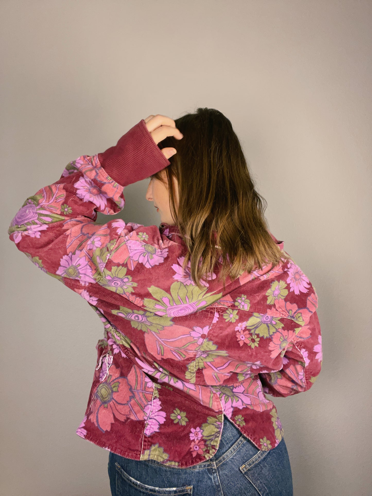 Violet Velvet Floral Blazer