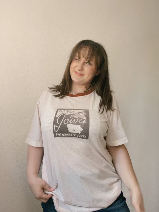 Cream Iowa State Graphic Tee