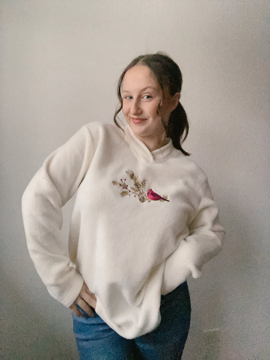 Cardinal Fleece Sweater | From the Rack | Grace Thrifts