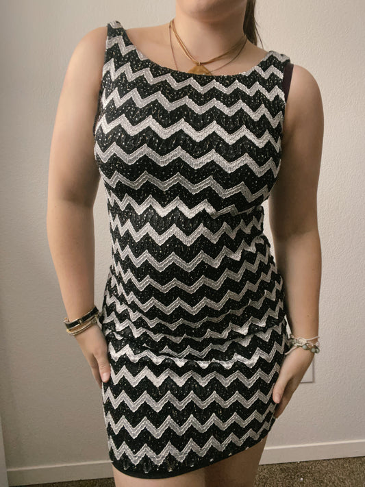 Chevron Lace Mini Dress | From the Rack | Grace Thrifts
