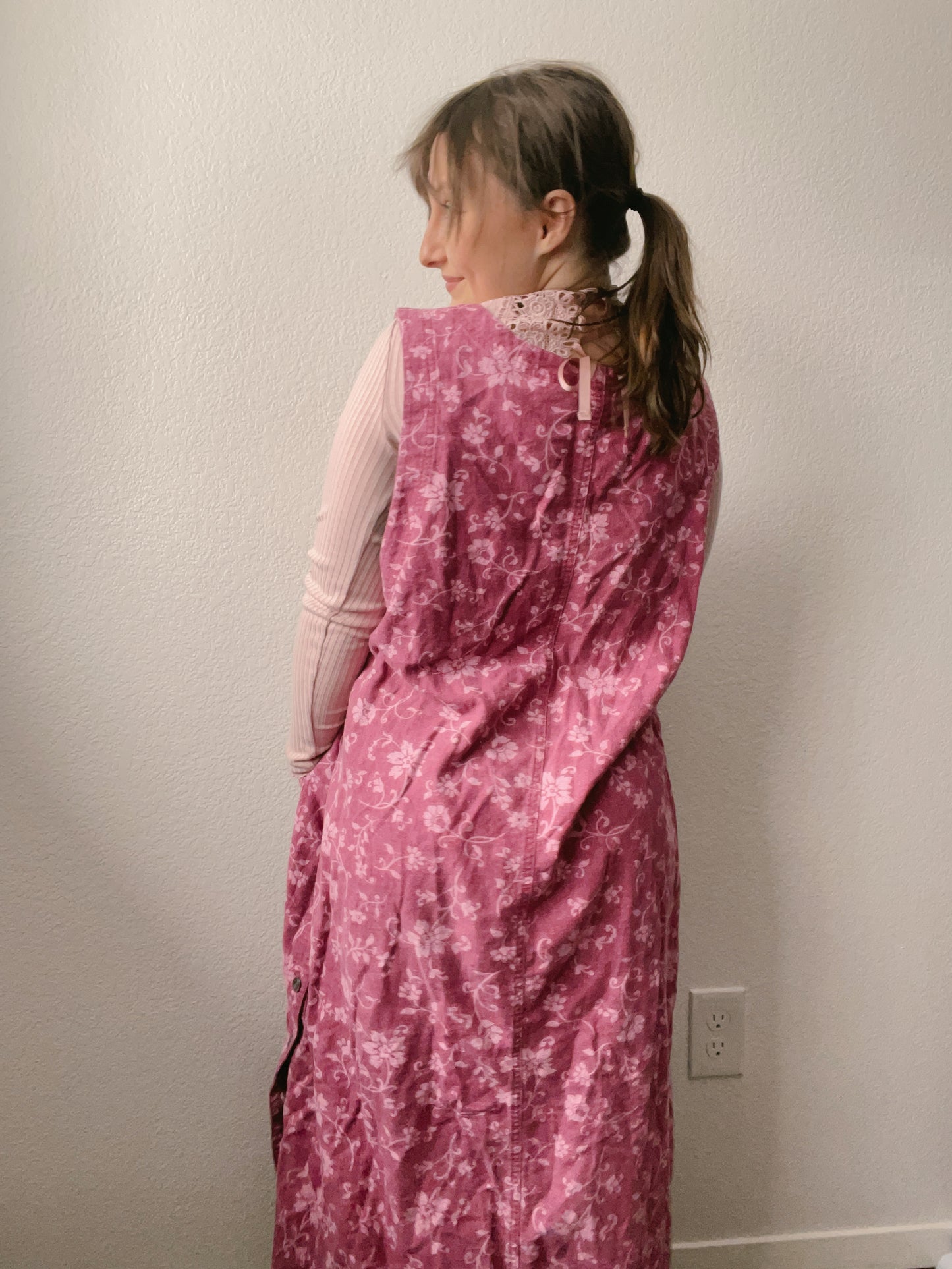 Hot Pink Artistry Denim Dress | From the Rack | Grace Thrifts
