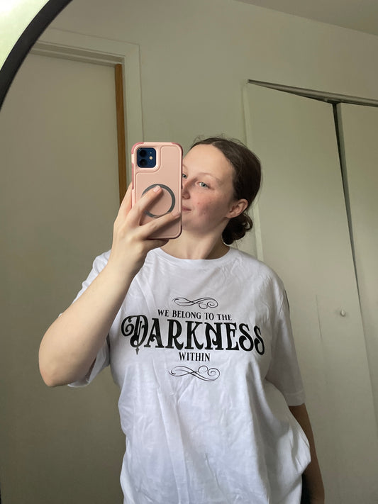 We Belong to the Darkness Graphic Tee | From the Rack | Grace Thrifts