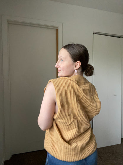 Caramel Knit Sweater Vest