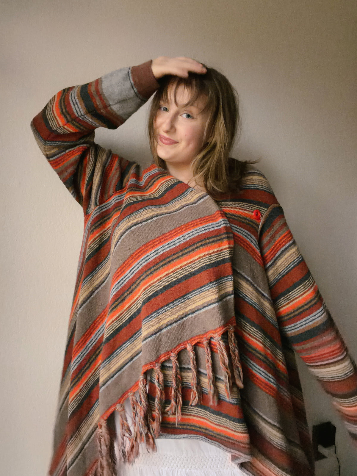 Autumn Striped Tassel Cardigan