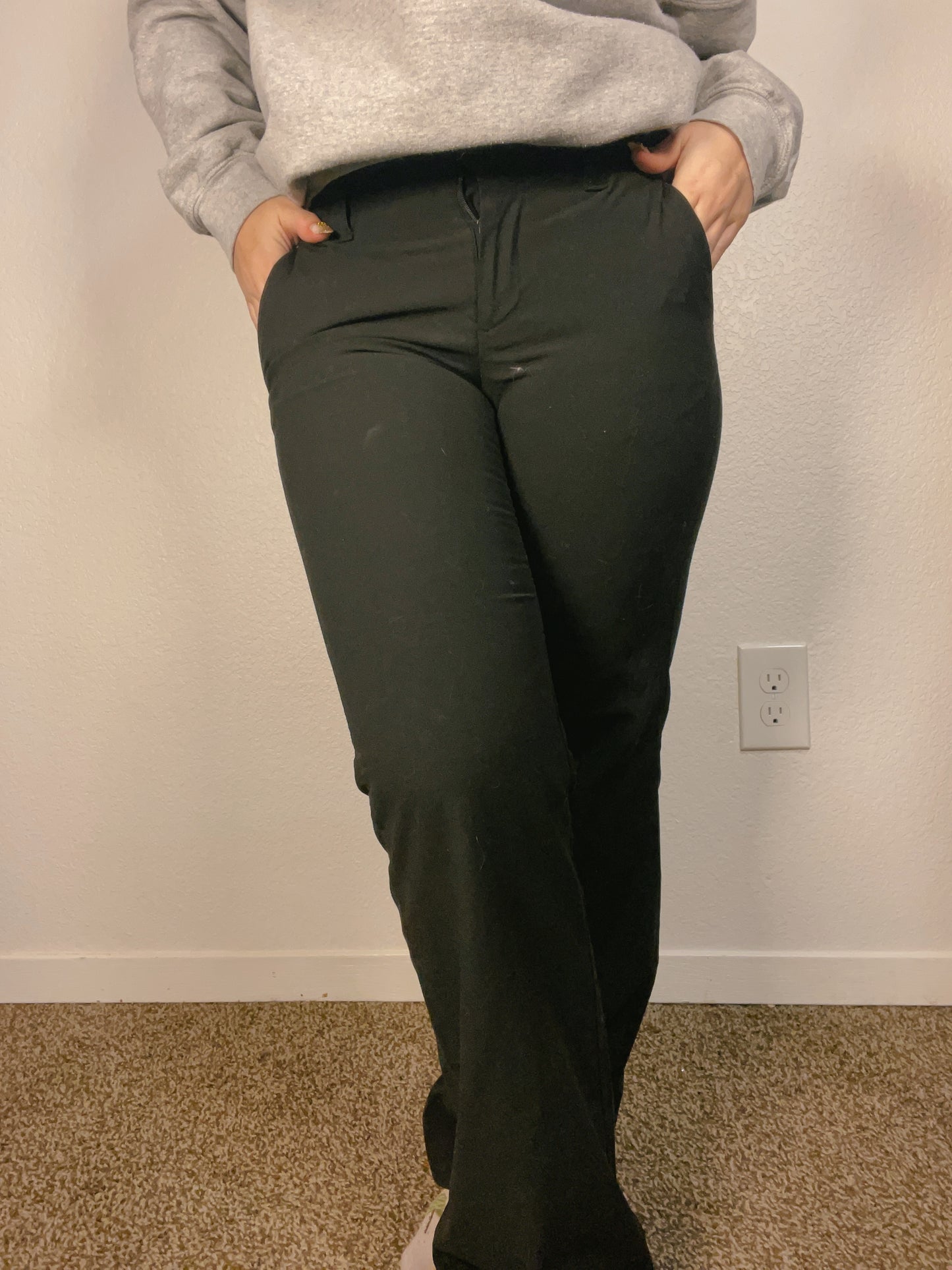 Black Straight Leg Slacks | From the Rack | Grace Thrifts