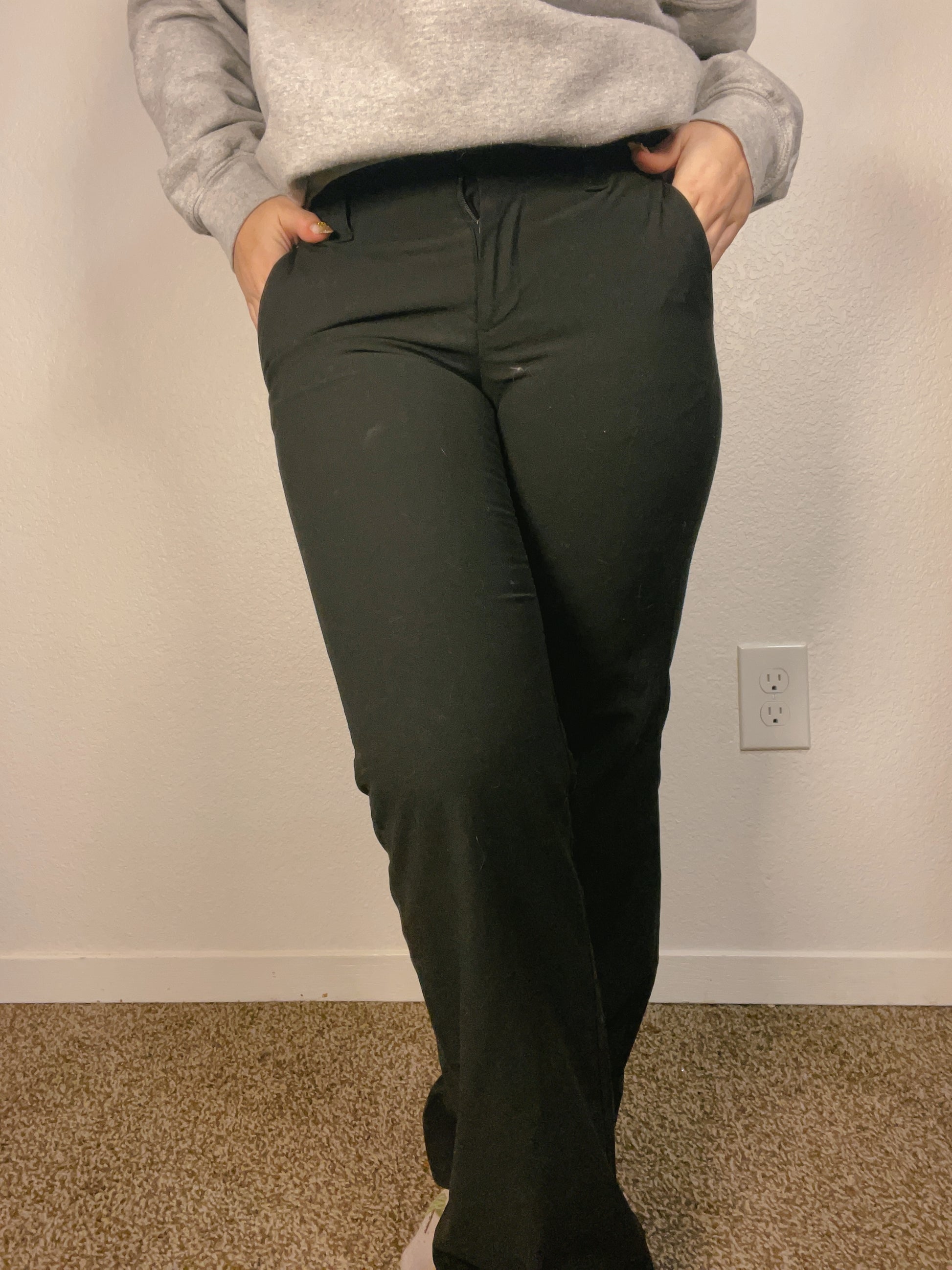 Black Straight Leg Slacks | From the Rack | Grace Thrifts