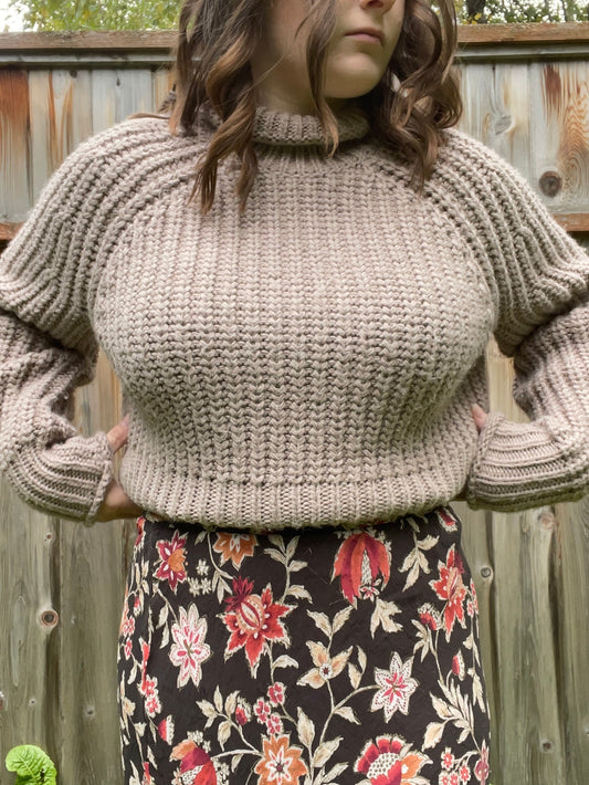 Chunky Brown Knit Sweater