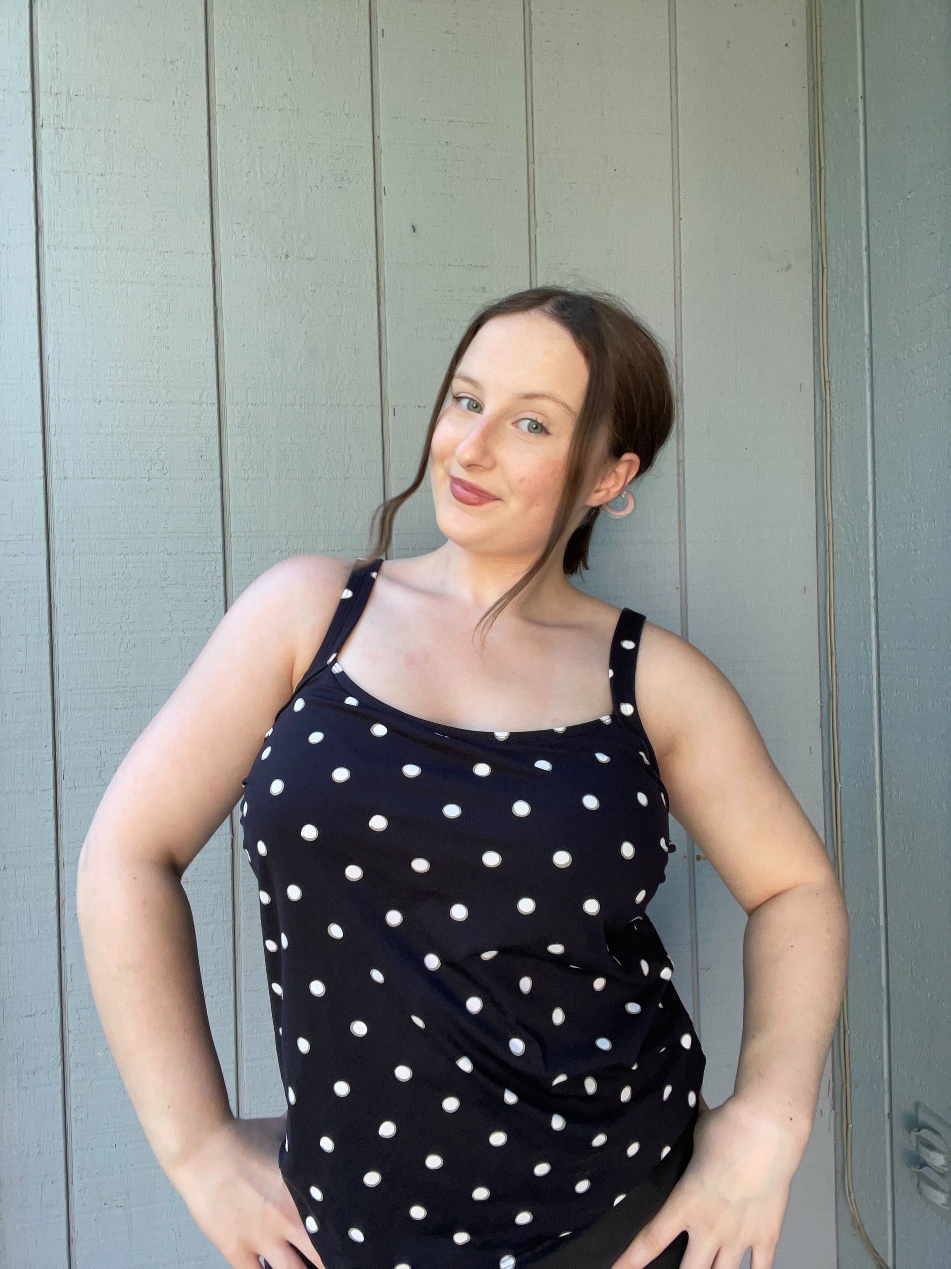 Polka Dot Tankini Swim Top | From the Rack | Grace Thrifts