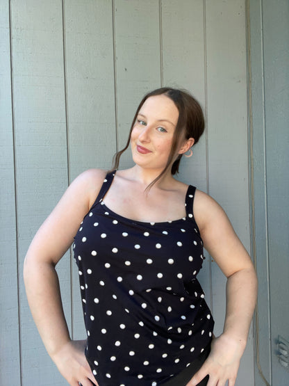 Polka Dot Tankini Swim Top | From the Rack | Grace Thrifts