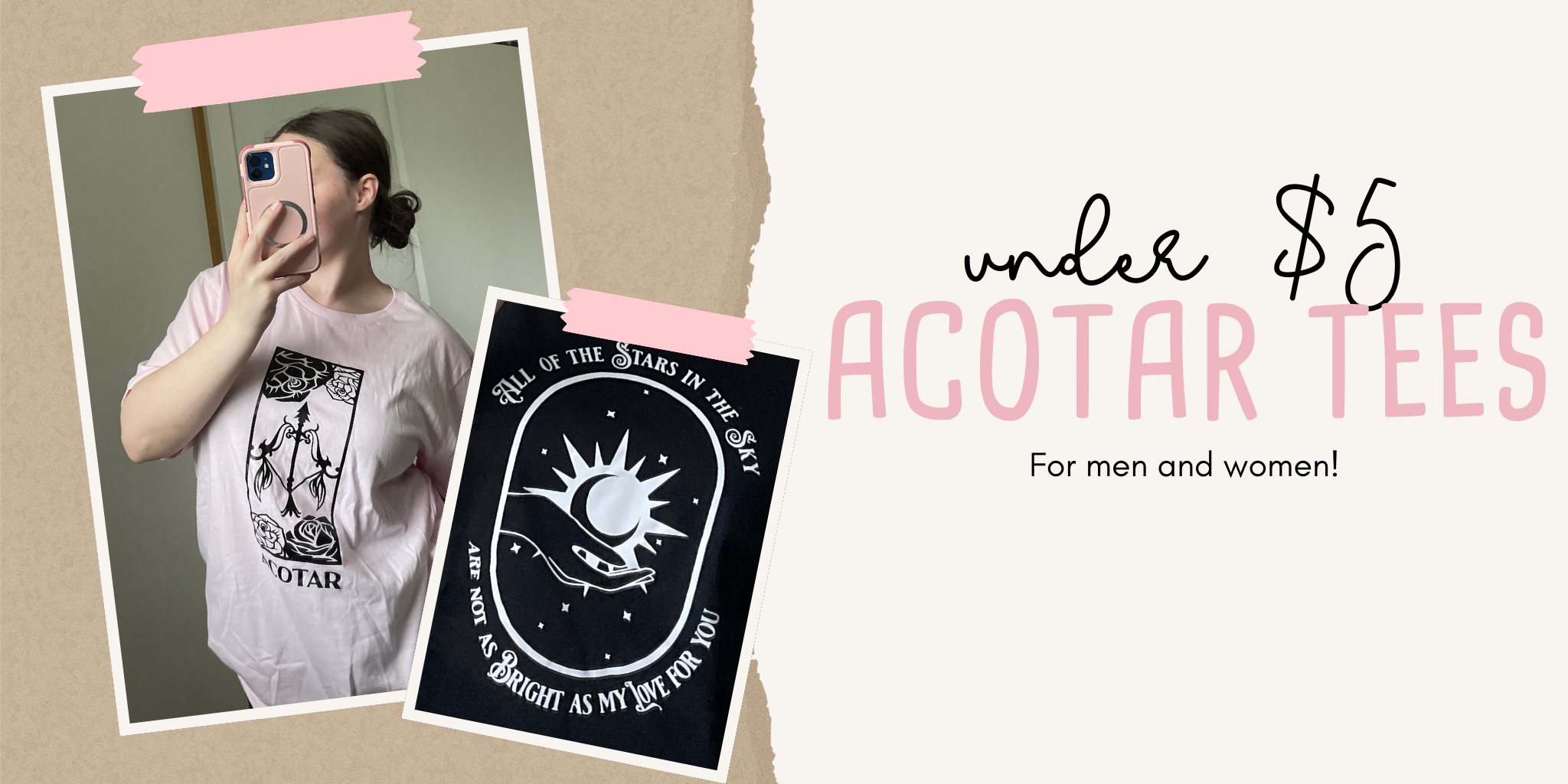 Under $5 ACOTAR Tees | From the Rack | Grace Thrifts