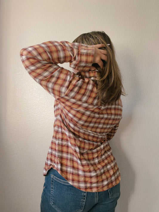 Golden Delicious Button Up Flannel