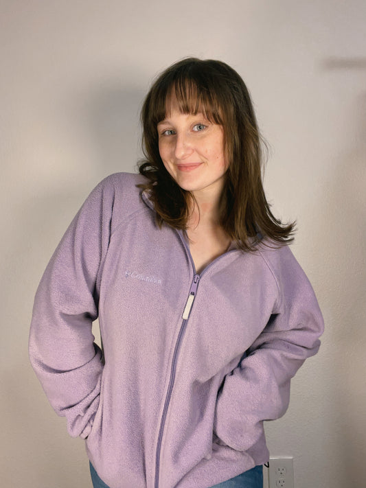 Lavender Columbia Zip Up Jacket | From the Rack | Grace Thrifts