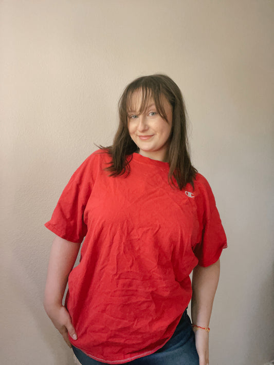 Red Champion Graphic Tee