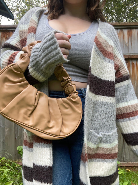 Pleated Elbow Handbag