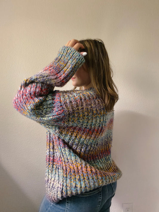 Multi-Color Ombré Knit Sweater