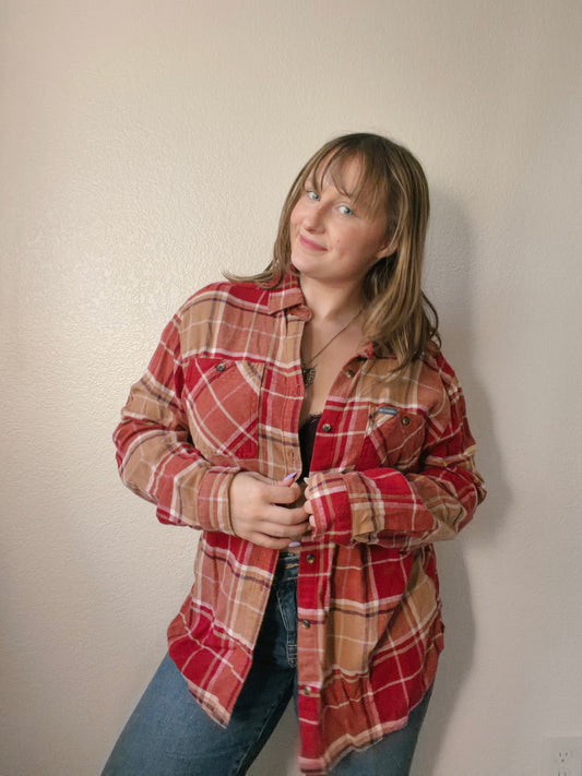 Columbia Red & Orange Flannel
