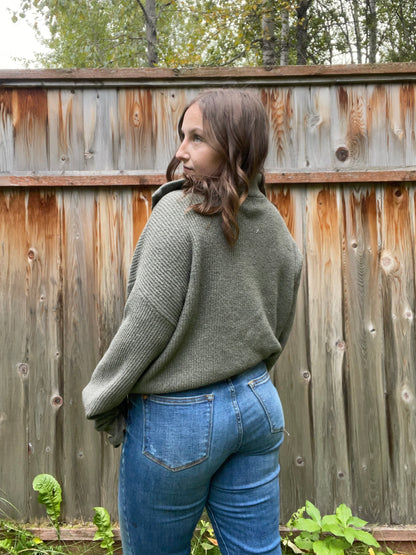 Sage Soft Quarter Zip Sweater