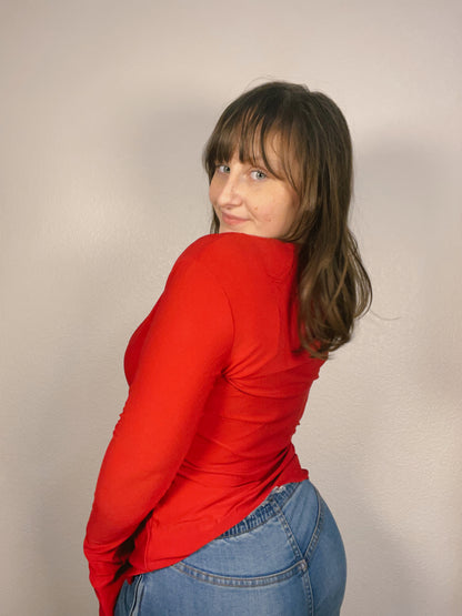 Y2K Wrapped Long Sleeve Top | From the Rack | Grace Thrifts