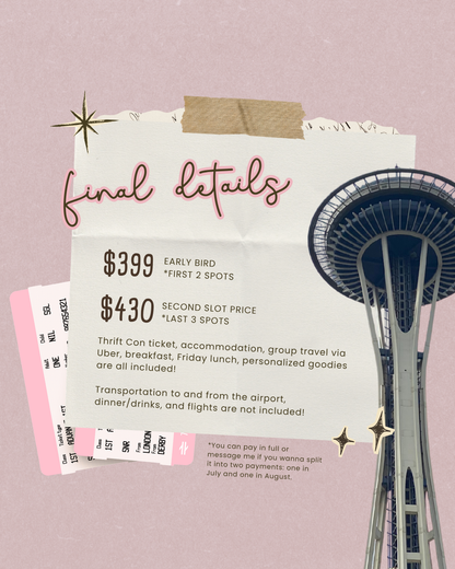 Secondhand In Seattle Girls Trip - Early Bird