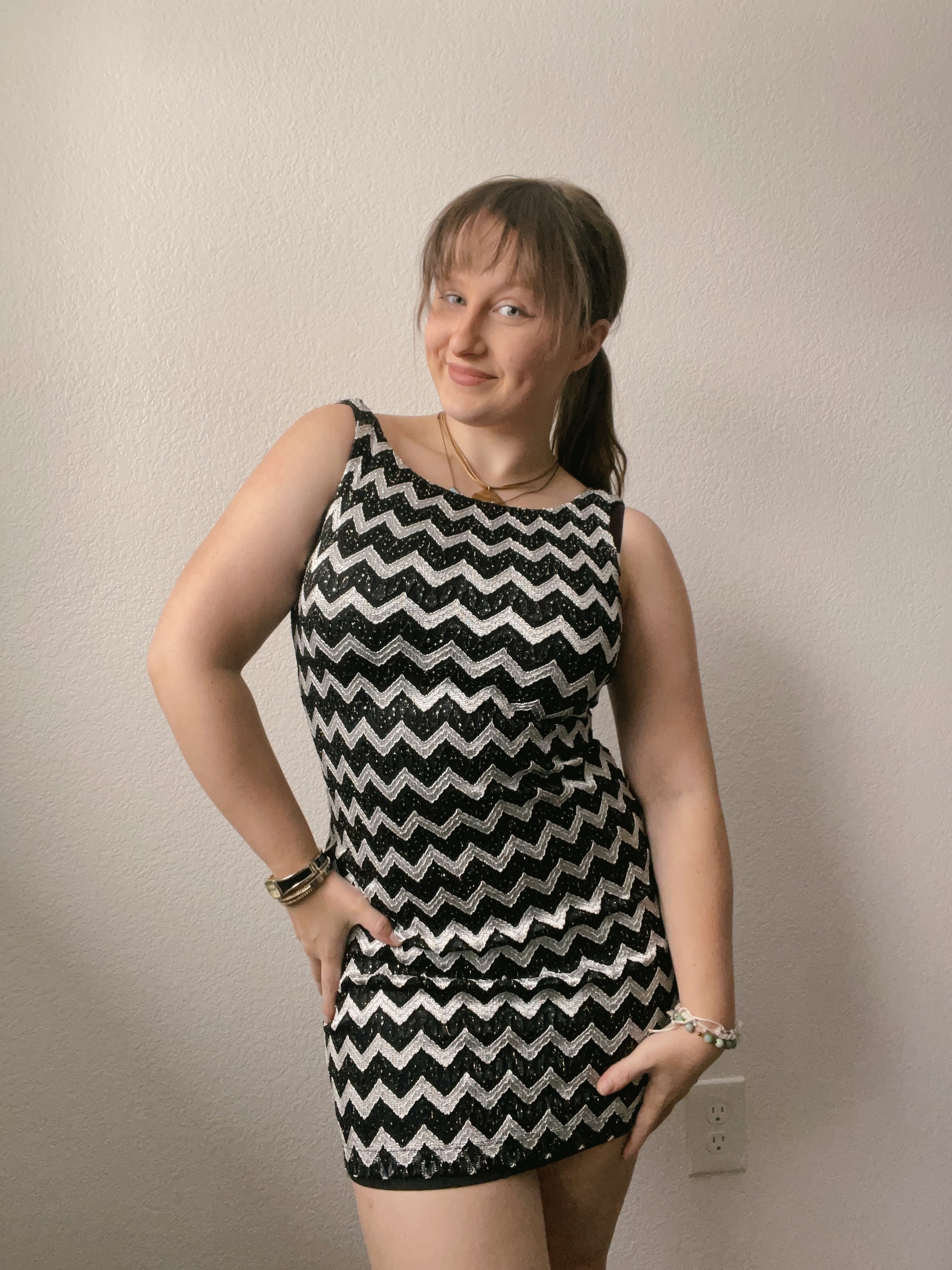 Chevron Lace Mini Dress | From the Rack | Grace Thrifts