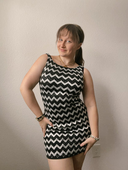 Chevron Lace Mini Dress | From the Rack | Grace Thrifts