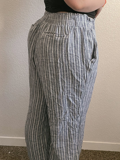 Blue & White Stripe Pants