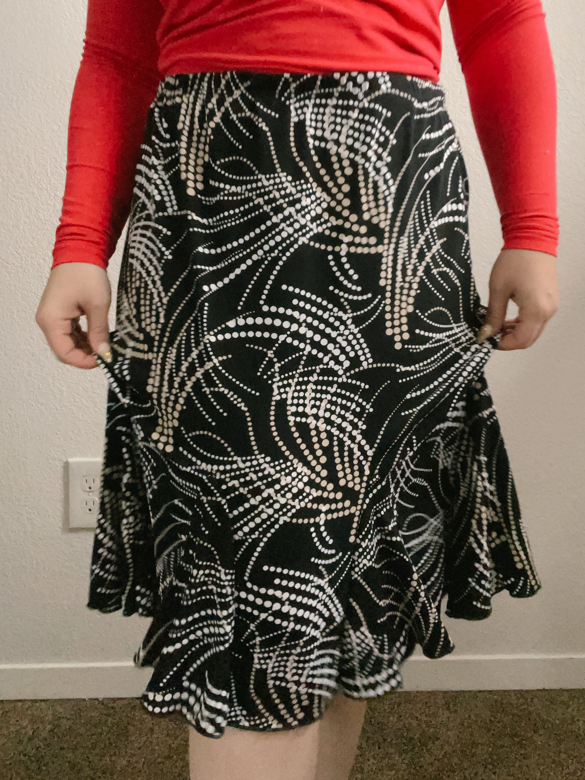 Pearl Print Midi Skirt | From the Rack | Grace Thrifts