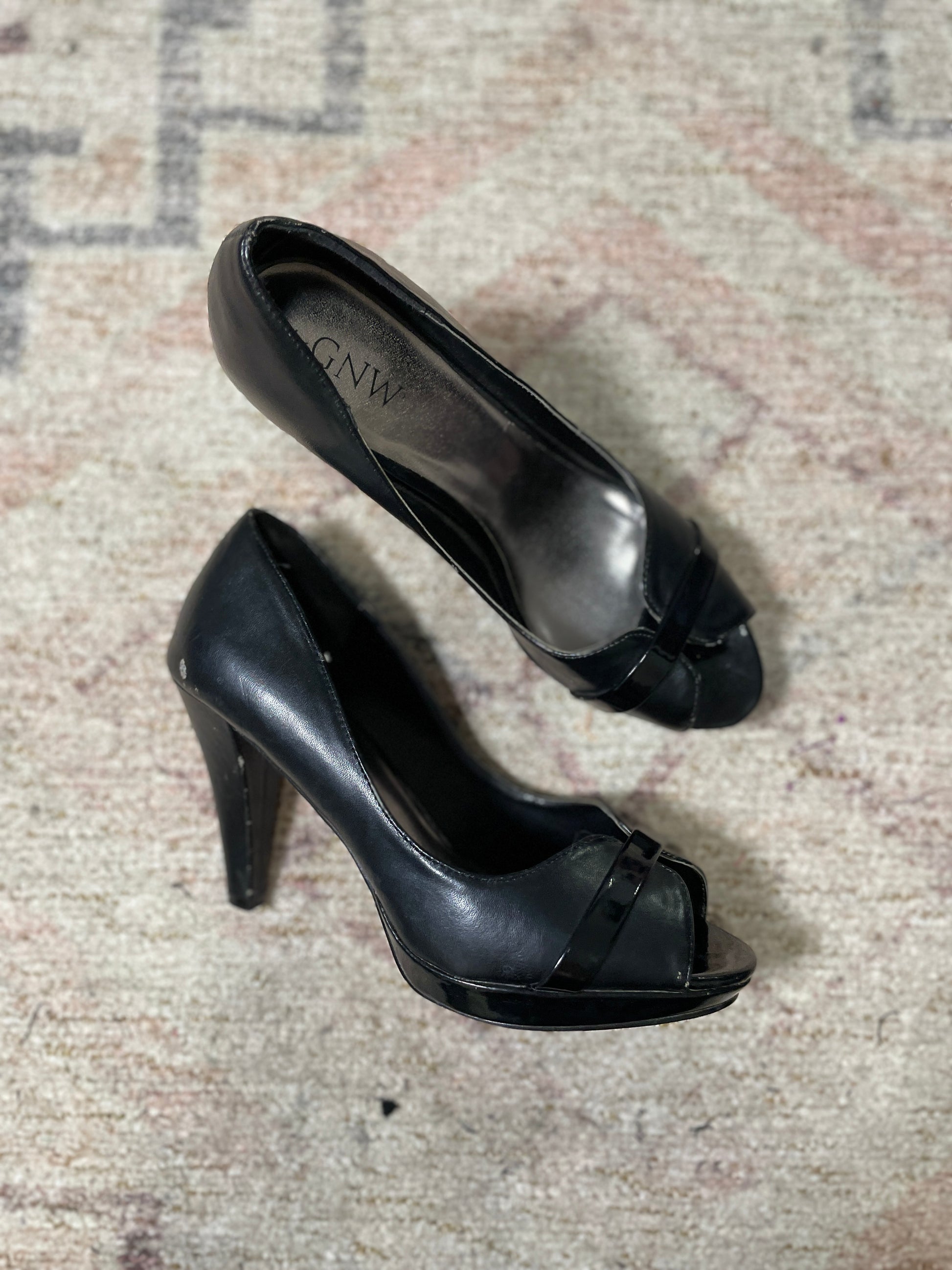 Black Peep Toe Pumps | From the Rack | Grace Thrifts
