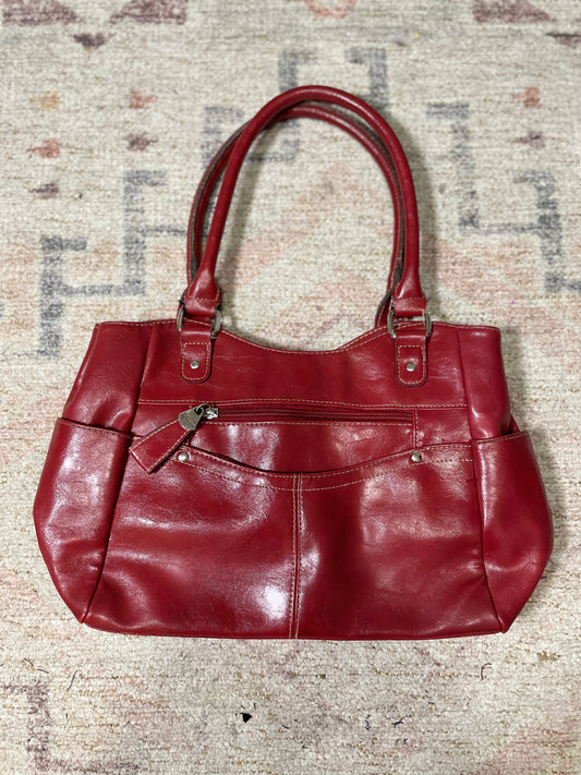 Rosetti Red Leather Handbag | From the Rack | Grace Thrifts