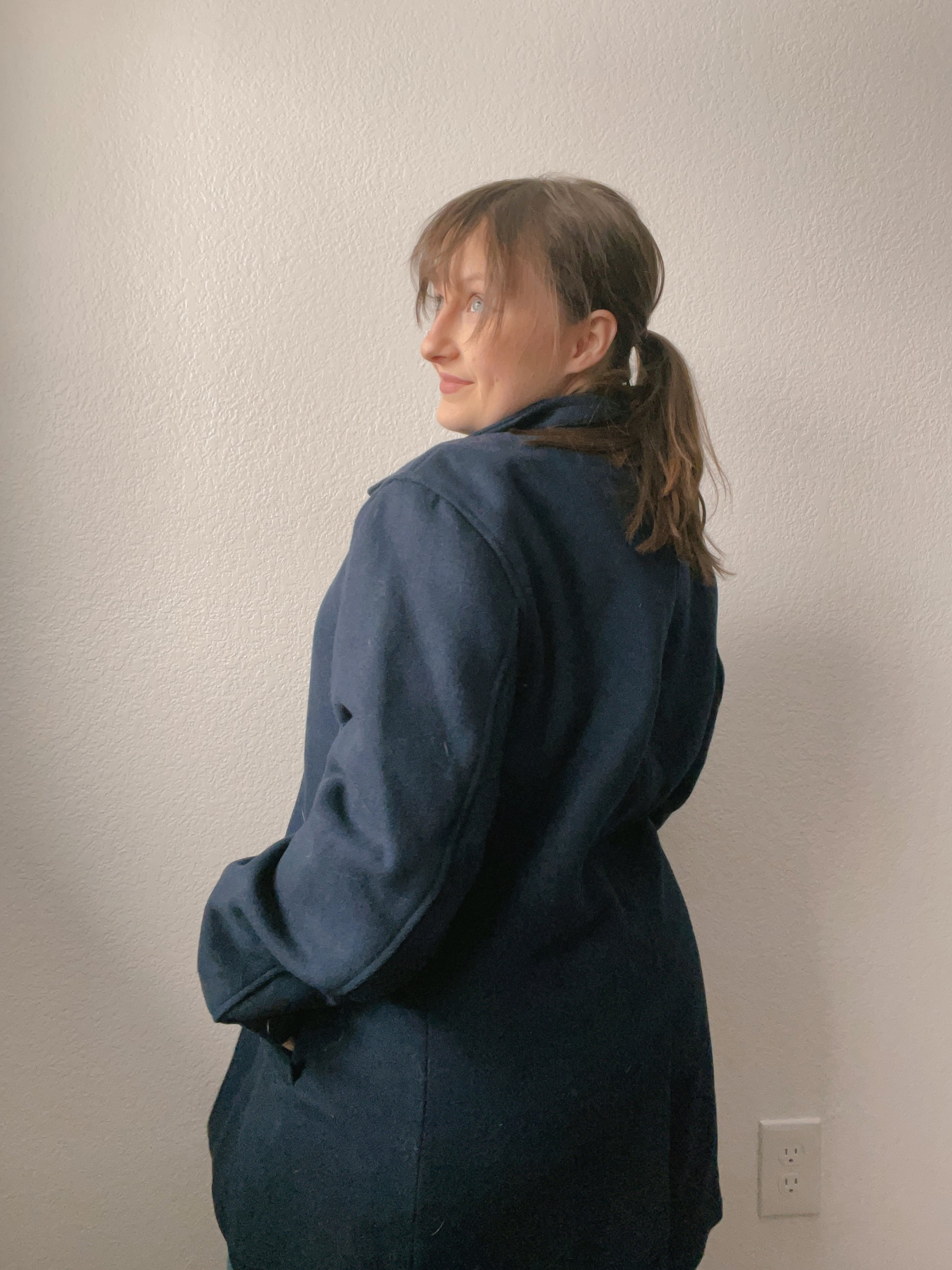 Men's Navy Blue Coat | From the Rack | Grace Thrifts