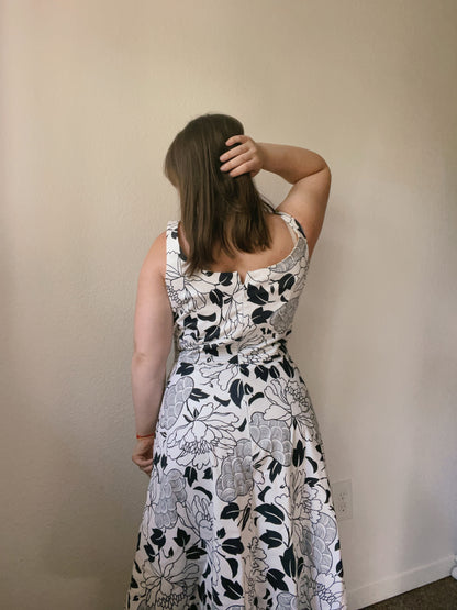 Donna Ricco B&W Floral Dress