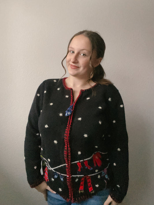 Vintage Knit Winter Gear Sweater | From the Rack | Grace Thrifts