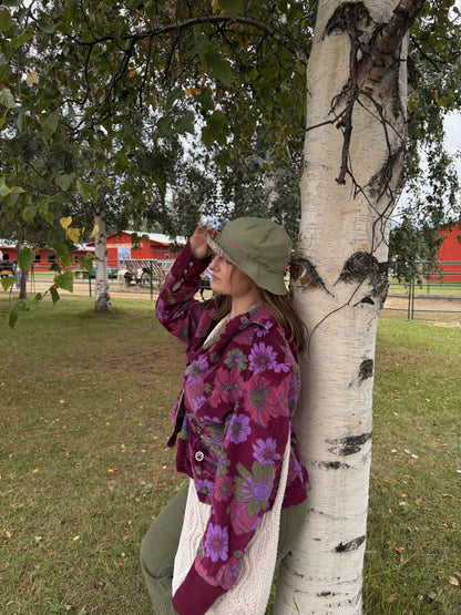 Violet Velvet Floral Blazer