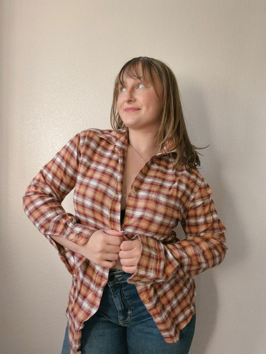 Golden Delicious Button Up Flannel