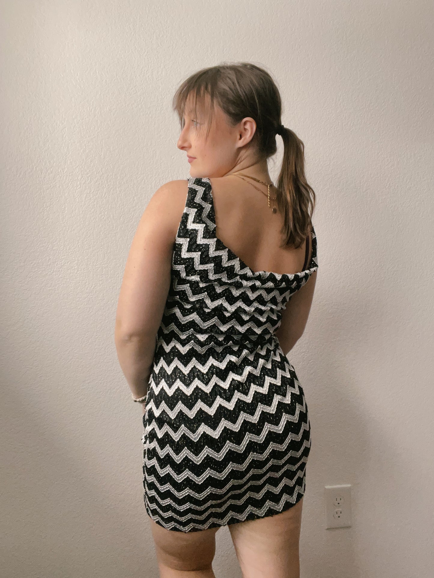 Chevron Lace Mini Dress | From the Rack | Grace Thrifts